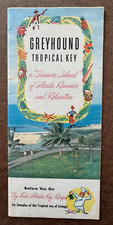 Vintage ca 1948 Florida Keys Brochure Greyhound Tropical Key Recipes illustrated picture
