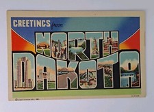 1946 Greetings From Beach North Dakota ND Large Letters Posted Vintage Postcard picture
