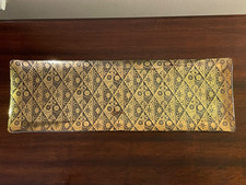 Very Rare MCM Georges Briard IBeria 22K Gold Glass Hors d'oeuvre Platter 20.75