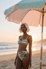 Gorgeous Nigerian Greek Beach Babes Vintage Swimsuit Body 4X6 Fantasy Photo picture