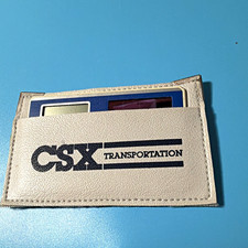 CSX Railroad Logo Faux Leather Beige  Calculator holder picture