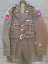Named WW2 WWII U.S. Army Officers Uniform 93rd Armored Field Artillery Battalion picture