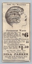 1930s Nina Parker Beauty Salon Ad Chicago Permanent Waves Ephemera Flapper Hair picture