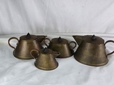 Rare K.H.W. German Art Deco Brass Tea and Coffee Service by Alois Wörle 138 picture