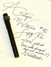 Antique Waterman’s 42 Safety Pen w/Rare 18K Globe Logo ‘99’ Nib - Unrestored picture
