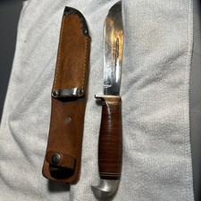 Vintage Traditional Finnish  Scout Puukko Fixed Blade Knife with Sheath picture