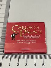 Vintage Matchbook Cover  Caruso’s Palace  Italian Restaurant  Orlando FL  gmg picture