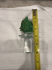Art Glass Wine Bottle Stopper Green Yellow Tropical Fish Tropical Angel Fish picture