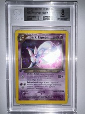 2002 POKEMON NEO DESTINY 1ST EDITION #4 DARK ESPEON-HOLO PSA BGS 8 picture