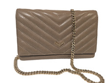 Botkier Soho Quilted Crossbody Convertible Bag Wallet Chain Strap Taupe picture