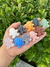 50PCS Natural Mixed skull Carved Quartz Reiki Christmas Crystal healing gift picture