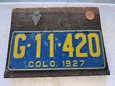 Colorado- 1927 Jefferson County Auto License Plate With Low Numbers picture