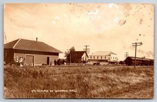 Warren Oregon Railroad Depot Train Station As-Is Real Photo RPPC picture