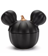 Disney Parks 2025 Home Halloween Mickey Mouse Ear Ceramic Pumpkin Bowl Jar picture