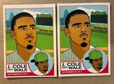 J COLE   CONCERT CARD  2013  2 cards picture