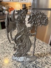 Vintage 1994 Seagull Pewter Embossed Angel with Pear Tree 