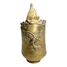 Antique Rare Asian Nepalese Gold Gilt Bronze Ganesha Ritual Cup picture