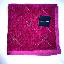 Burberry Cashmere Mixed Large Towel Handkerchief Hose Embroidery Vhtf Original C picture