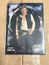 2026 Topps Chrome Star Wars STAR WARS: A NEW HOPE Han Solo Black Refractor 1/10 picture