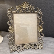 vintage ornate brass picture frame Hollywood Vintage picture