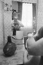 Stylist Jacques Esterel with model Bibelot in Paris on July 28 1964 Old Photo 1 picture