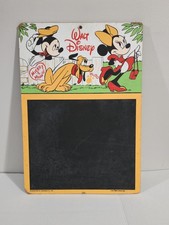 Vintage 1960s Collectible Walt Disney Mickey Mouse Minnie Mouse Pluto Chalkboard picture