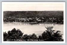 RPPC Postcard Indiana IN Madison Town View from Across the Ohio River c. 1930s picture