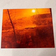 Golden Sunrise Landscape 1983 Snapshot Photograph Kodak Vtg Nature Scene 11x14 picture