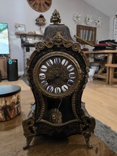 1800s Antique Mantle Clock Made In Paris picture