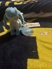 Pokémon Center Glaceon Sitting Plush Toy8in & Gold Bar/coin Brand New picture
