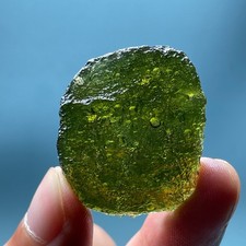 61CT Natural Moldavite | Genuine Czech |Impact Glass| Collector's Energy Stone picture