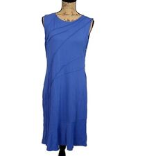 NWT Narciso Rodriguez Womens 48 Dress Solid Blue Sleeveless Knee Length Sheath picture