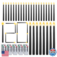 Baquler 120 Pcs Flameless Taper Candles Remote And Timer 11 Battery Operated picture