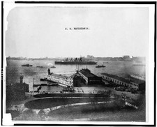 S.S. Mauretania 1907 Ocean Liner Waterfront Piers Ships Harbor Buildings picture