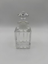 VTG Baccarat France Crystal Perfume Bottle Malmaison Square Flat Cut Stopper picture