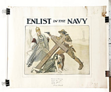 Original 1917US WWI Navy Recruiting poster 