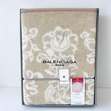 BALENCIAGA Home Blanket Beige 140 200Cm Limited Edition VHTF Designer Collection picture