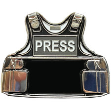 BL17-021 PRESS photographer Camera Man Video Outer Carrier Vest Challenge Coin C picture