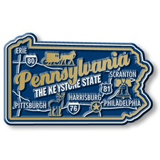 Pennsylvania Premium State Magnet by Classic Magnets, 2.7