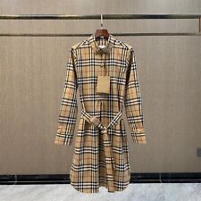 2024 NEW Women's Burberry Taupe Brown Check Belted Shirt Dresses SIZE：S/M/L/XL picture