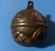 Rare Antique 6-Horse Crotal Sleigh Bell 462g Giant 3.5