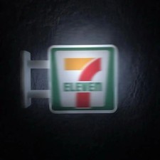 7-Eleven Miniature Light Sign Magnet Convenience Store Mini LED Sign New Japan** picture