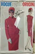 Vtg. 60-70's Vogue Paris Original Lanvin Size 18 Pattern 1749 Dress and Jacket picture
