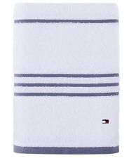Tommy Hilfiger WHITE/GRAY American Stripe Bath Towel Bedding, US 30*54 INCHES picture