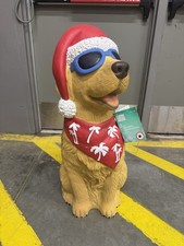 2026 Home Depot Accents Christmas Coastal Golden Retriever Blow Mold 2.5ft  picture