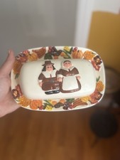 Thanksgivings Publix's. Mr. & Mrs. Pilgrim Pair Butter Dish with Cover Publix picture