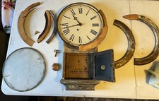 Antique Wooden Clock Made By Daniel Pratt Reading Mass - For Parts picture