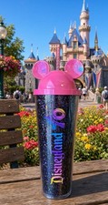 Disneyland 70th Iridescent Mickey Mouse Ears Starbucks 24oz COLD Cup Tumbler NEW picture