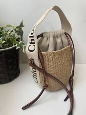 Chloe Woody Small Basket Shoulder Bag Handbag White picture
