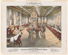 Palmer House Chicago Barber Shop Vintage 1895 Photo Reprint Wall Art picture